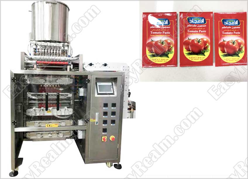 Multi-lane(8 lanes) Liquid Sachet Filling Tomato Ketchup Four Side Sealed Packing Machine - 3