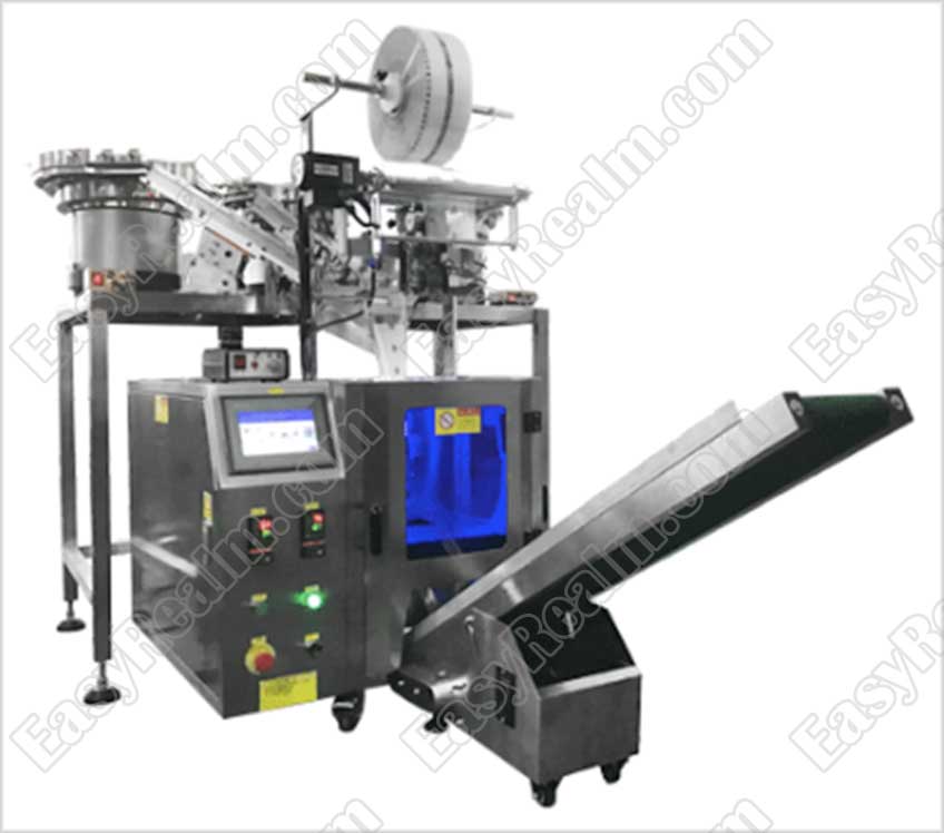 Automatic Cabinet Hardware Packaging Machine with 3 Vibratory Feeders - 2
