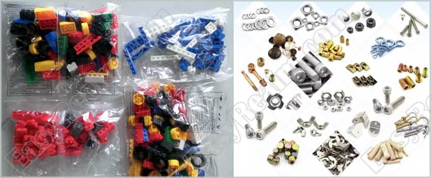 Automatic LEGO Building Bricks/Assembly Screw Washer Fastener Packing Machine with 7 Vibratory Feeders - 3