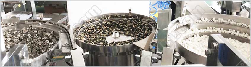 Automatic Cabinet Hardware Packaging Machine with 3 Vibratory Feeders - 3