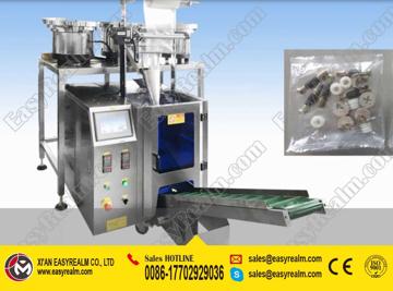 Automatic Cabinet Hardware Packaging Machine with 3 Vibratory Feeders