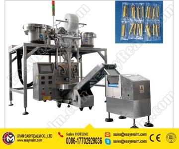 Automatic Nuts Bolts Screws Fasteners Mixed Hardware Packing Machine with 4 Vibratory Feeders
